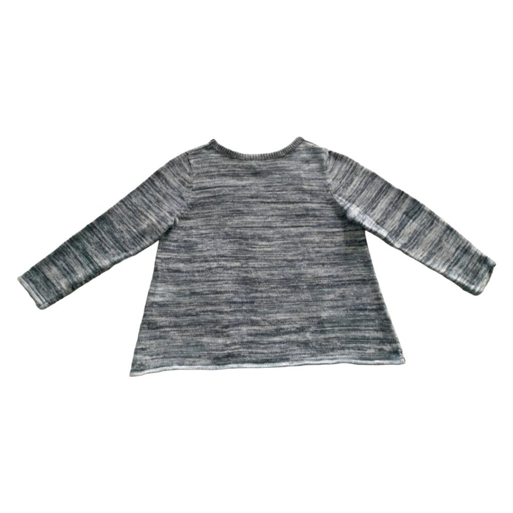 J. JILL Womens' Blue & White Spaced-Dyed Cotton Marled Pullover Sweater Sz L - Picture 6 of 8